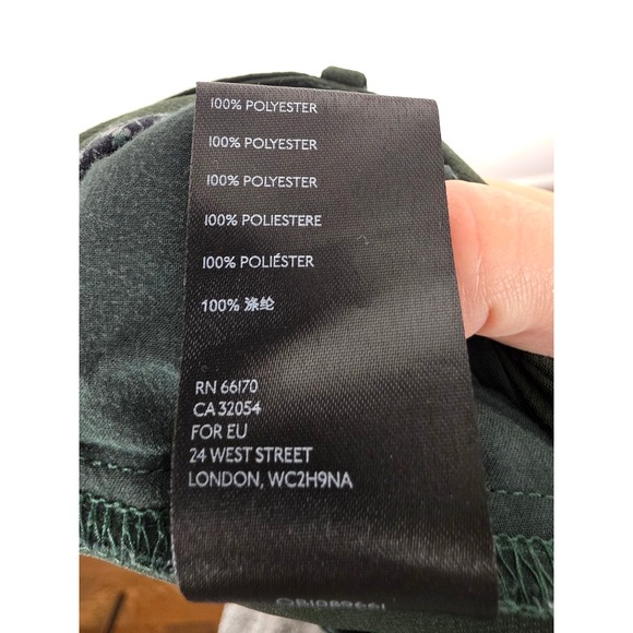 Anthropologie Sasha High Waisted Pleated Button Fly Pants Forest Green 6 - Picture 7 of 8